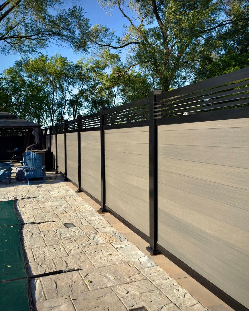 Gallery photos for Sleek Gray Composite Fence Completed in Secaucus NJ: Image #1
