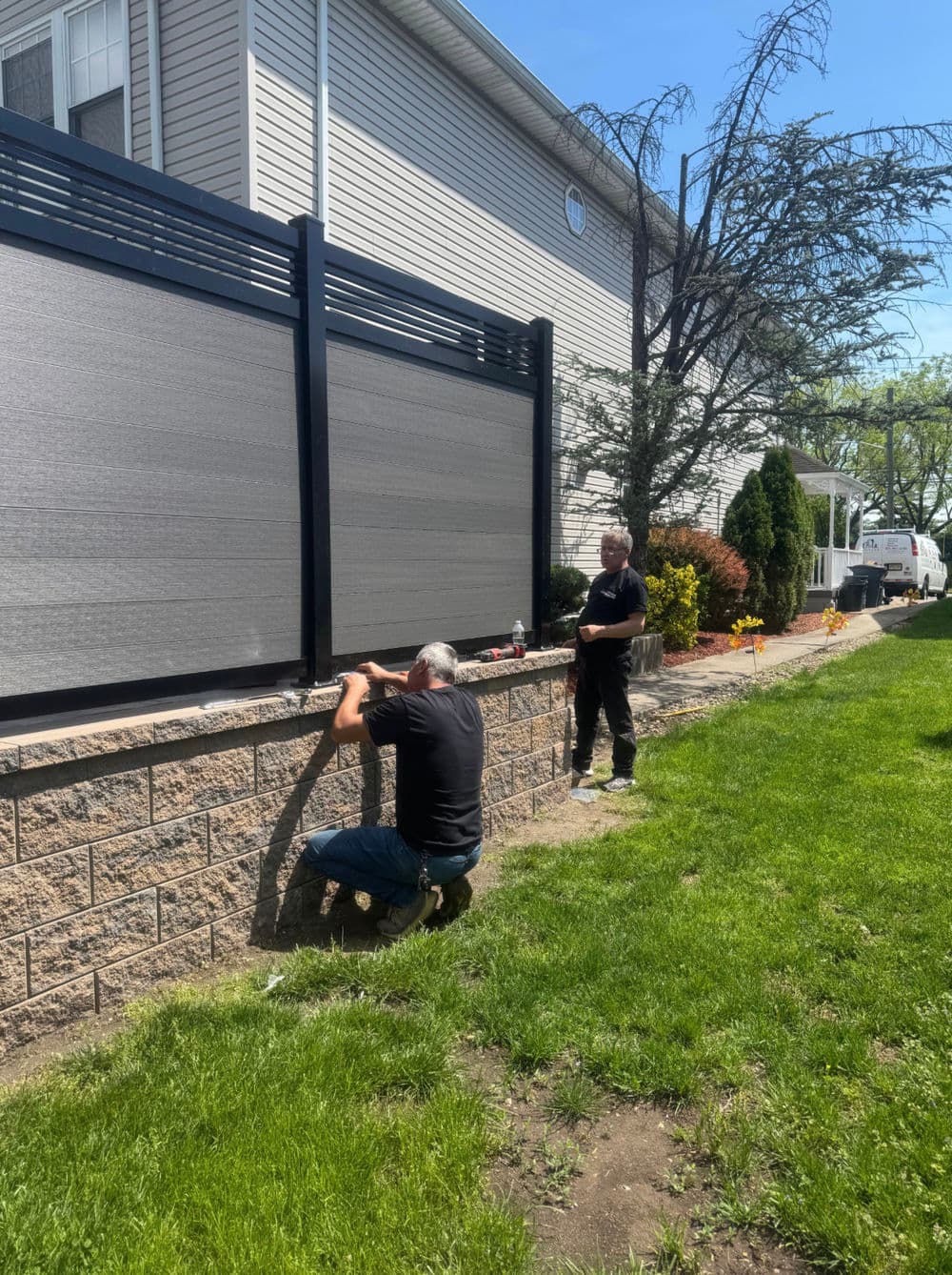 Gallery photos for Sleek Gray Composite Fence Completed in Secaucus NJ: Image #4