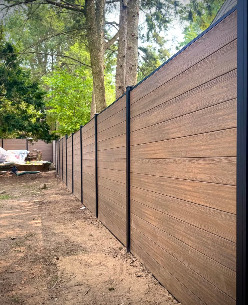 Project Natural Wood Composite Fence Installation in Hackensack image