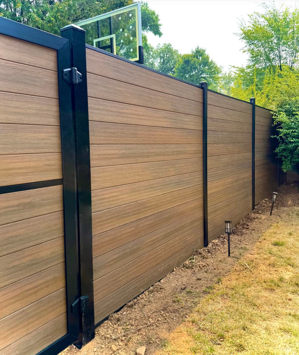 Gallery photos for Natural Wood Composite Fence Installation in Hackensack: Image #2