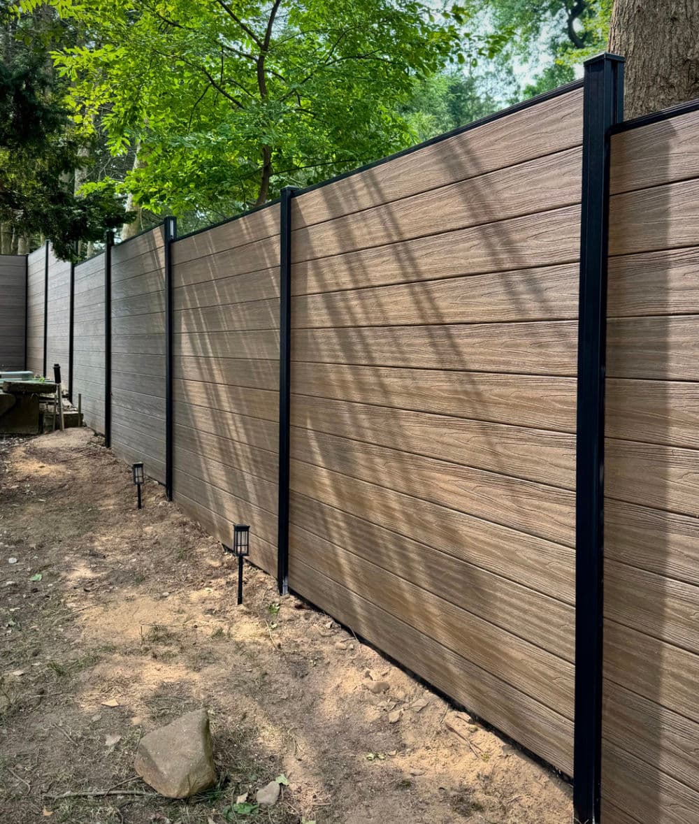 Gallery photos for Natural Wood Composite Fence Installation in Hackensack: Image #3