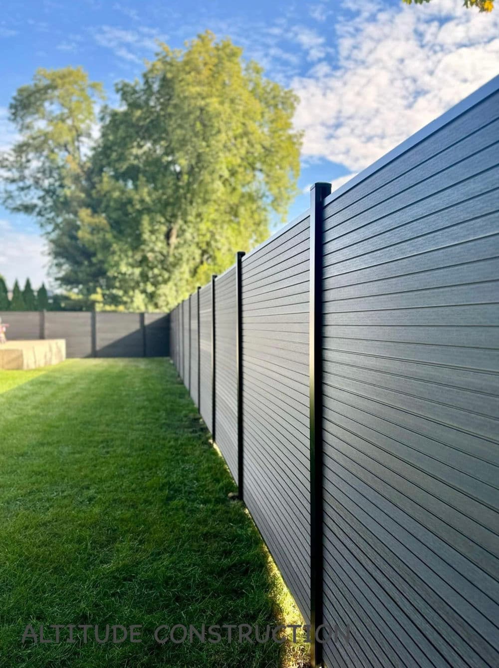 Project Sleek Black Composite Fence Installation in Maywood NJ image