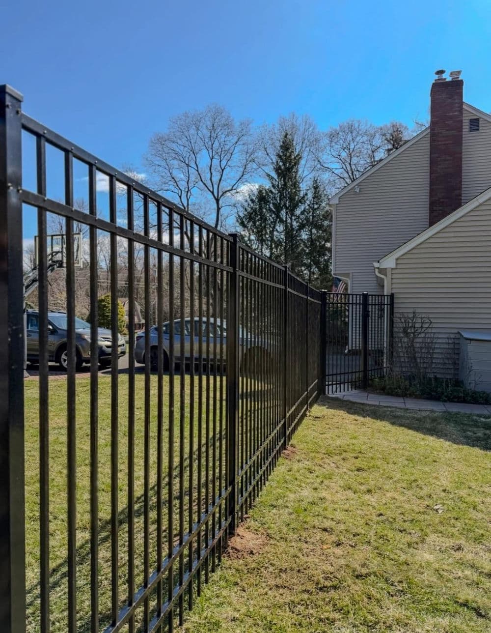 6ft Aluminum Fence Installation to Keep Deer Out in Woodcliff Lake image