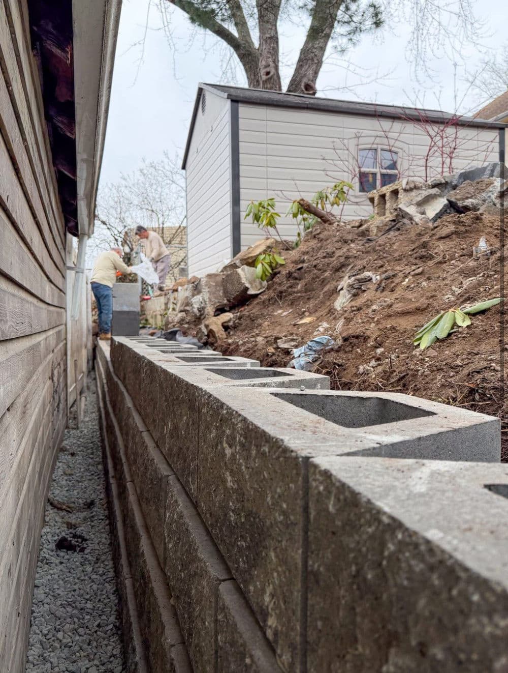 Gallery photos for Failing Retaining Wall Replaced Before It Caused Real Damage: Image #1