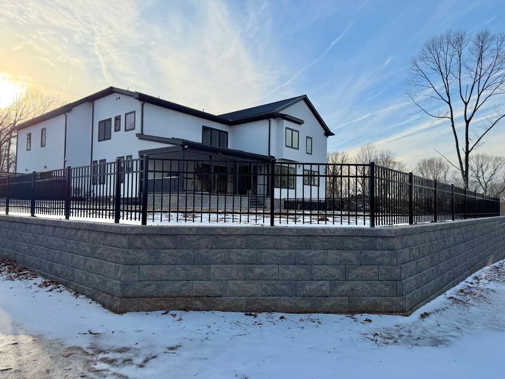 Gallery photos for Retaining Wall System Turns Sloped Backyard Into Usable Space: Image #1