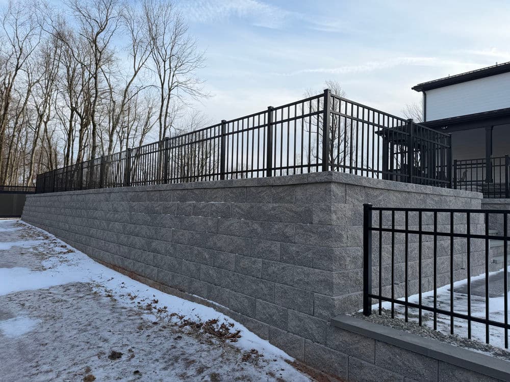 Gallery photos for Retaining Wall System Turns Sloped Backyard Into Usable Space: Image #2