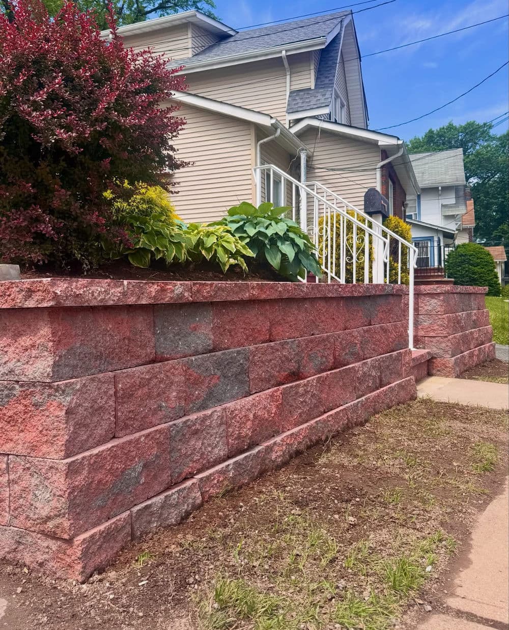 Retaining Wall and Stair Replacement in Nutley NJ image