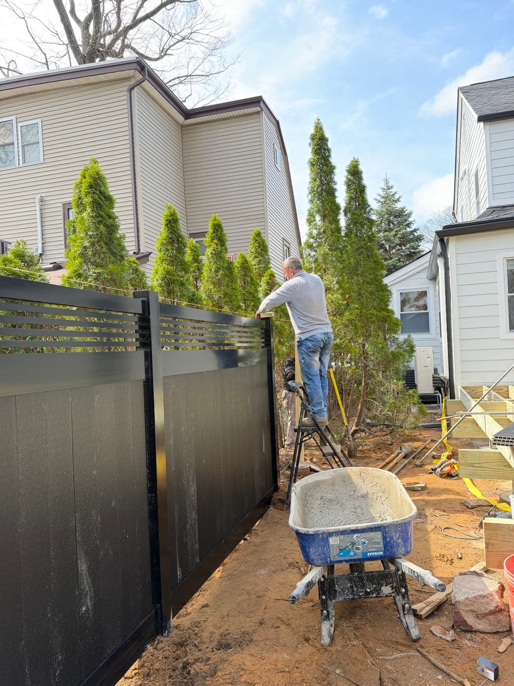 Gallery photos for Black 6-Foot Composite Fence Install in Teaneck NJ: Image #2
