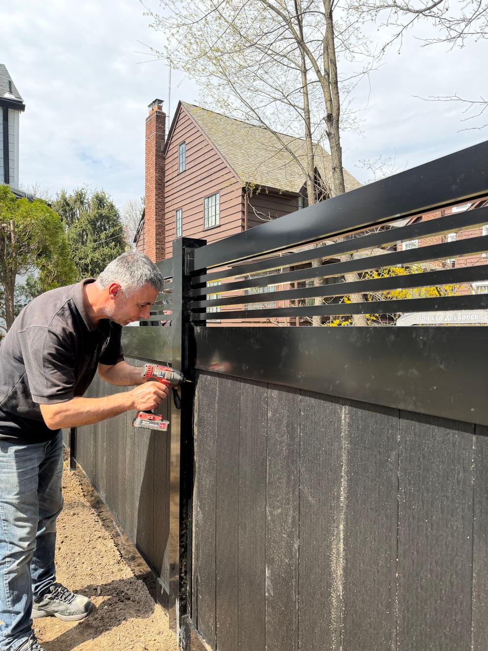 Gallery photos for Black 6-Foot Composite Fence Install in Teaneck NJ: Image #3