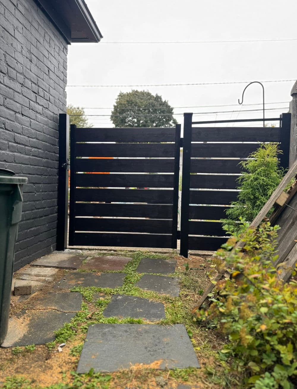 Gallery photos for Custom Black Cedar and Aluminum Fence Install in Fair Lawn NJ: Image #2