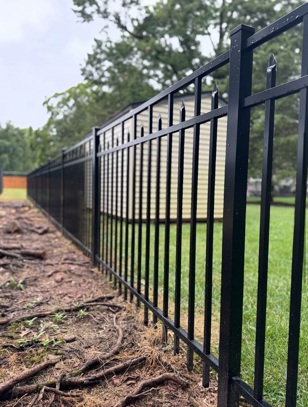 Gallery photos for Black Aluminum Fence Installation in Teaneck NJ: Image #1