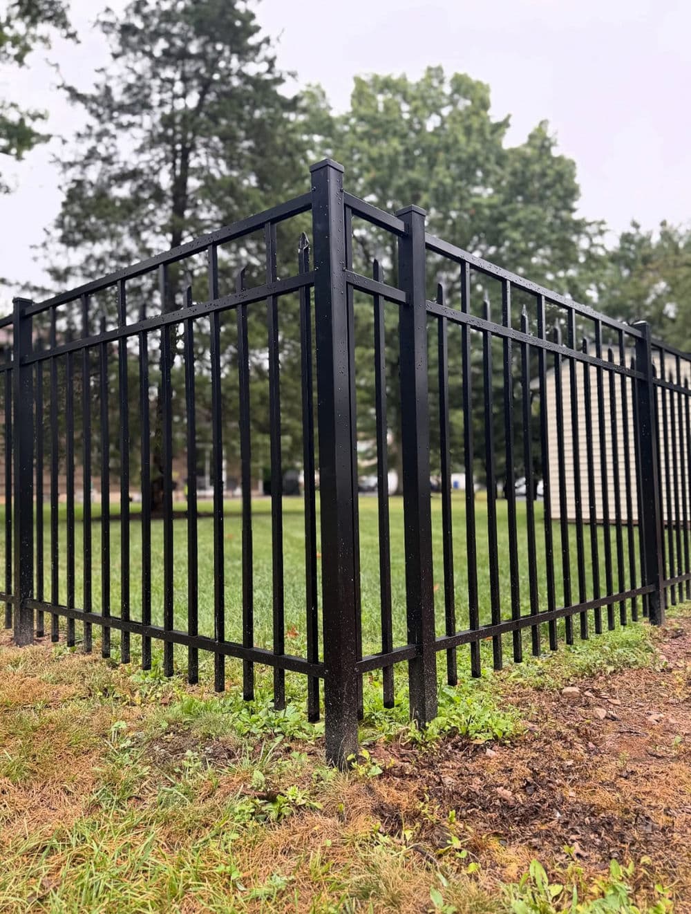 Black Aluminum Fence Installation in Teaneck NJ image