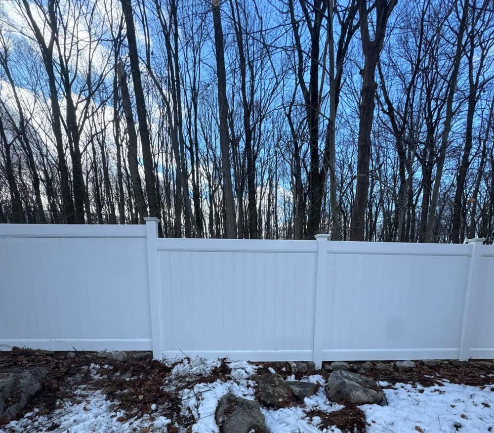 Vinyl Fence Repair After Fallen Tree Branch in Bloomfield NJ image