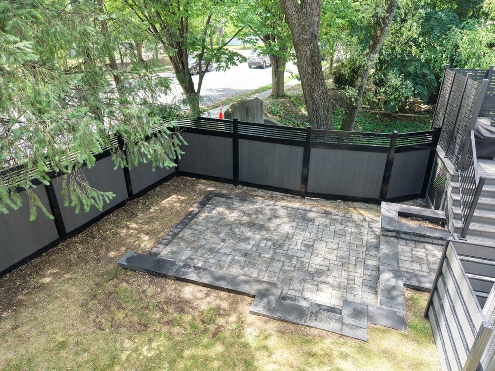Composite Fence and Paver Patio Upgrade in Paramus NJ image