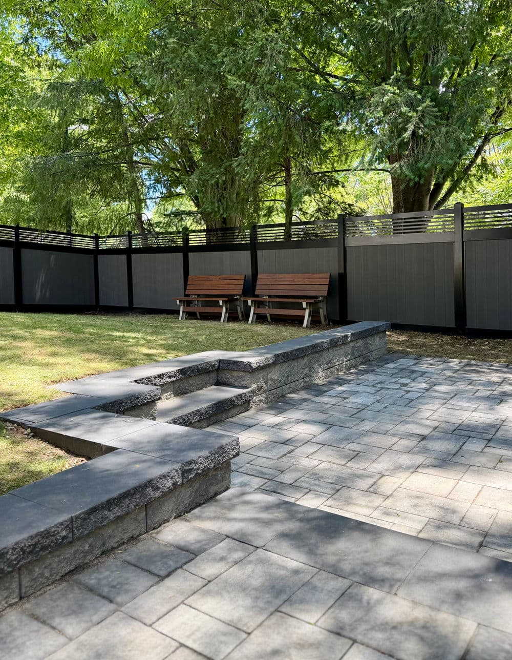 Gallery photos for Composite Fence and Paver Patio Upgrade in Paramus NJ: Image #1