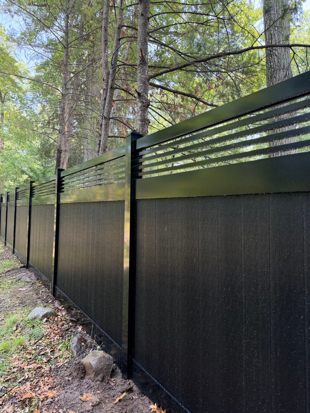 Wood Fence Replaced with Composite in Woodcliff Lake NJ image