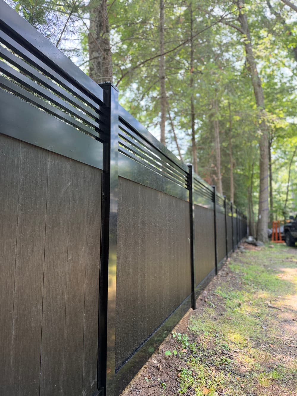 Gallery photos for Wood Fence Replaced with Composite in Woodcliff Lake NJ: Image #1
