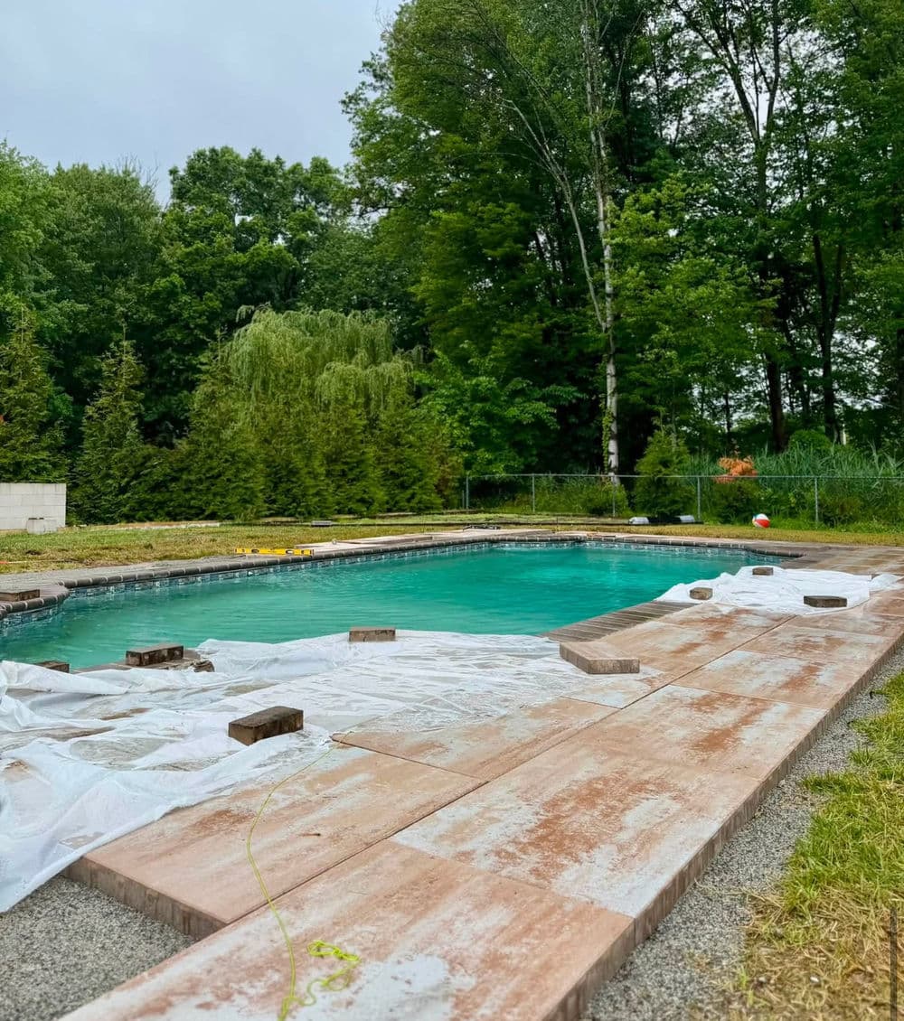 Gallery photos for Concrete Pool Deck Replaced with Cambridge Pavers in Parsippany-Troy Hills: Image #3