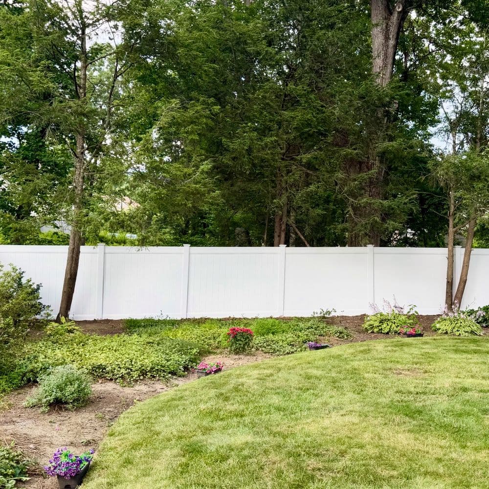 Gallery photos for White Privacy Vinyl Fence Installation in Wayne NJ: Image #1