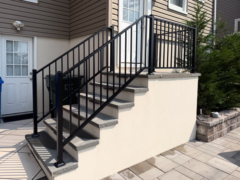 Gallery photos for Black Aluminum Railing Installation in Rutherford NJ: Image #1