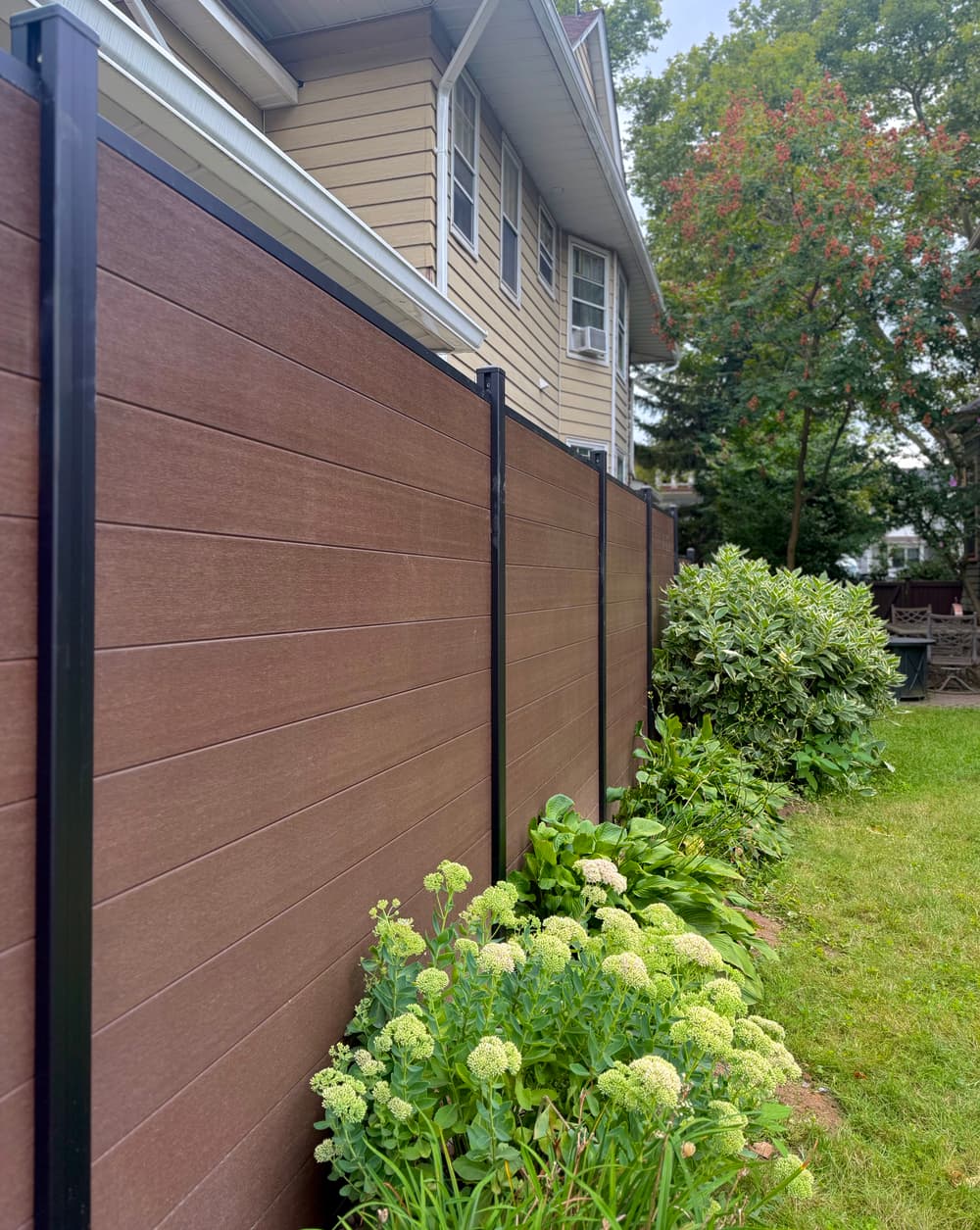 Brown Composite Fence Installation in Rutherford NJ image