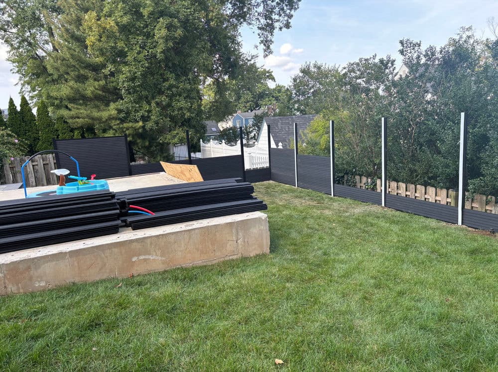 Gallery photos for Sleek Black Composite Fence Installation in Maywood NJ: Image #2