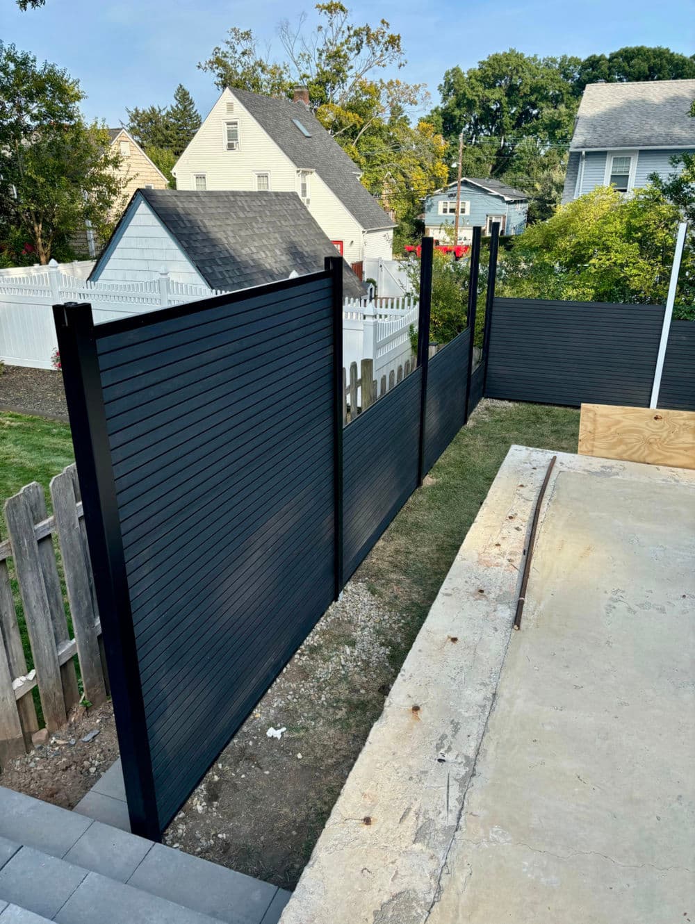 Gallery photos for Sleek Black Composite Fence Installation in Maywood NJ: Image #4