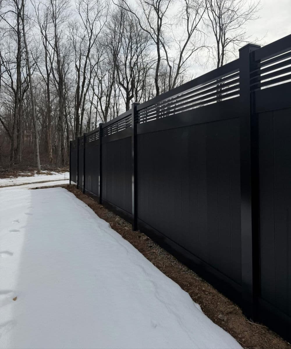 Gallery photos for 6ft Black Composite Privacy Fence Built to Match the House: Image #2