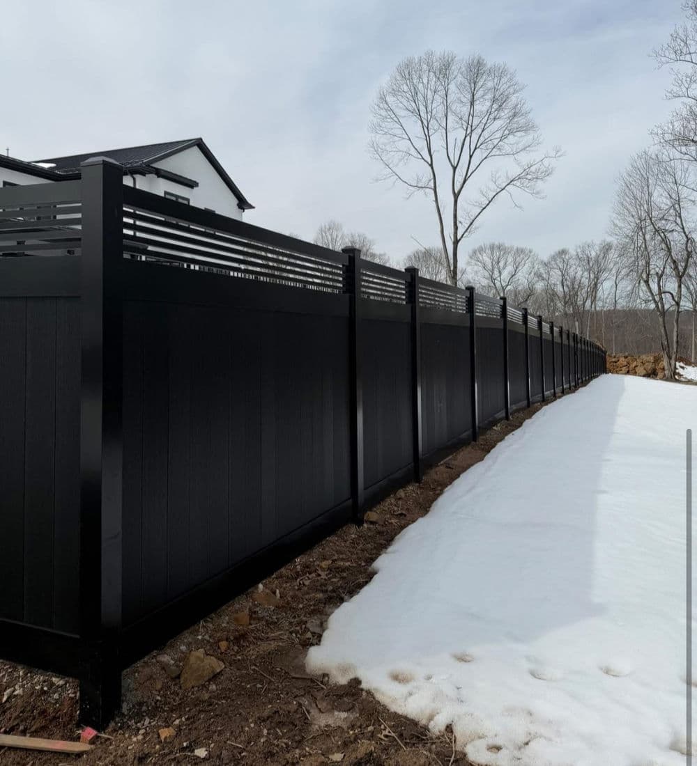 Gallery photos for 6ft Black Composite Privacy Fence Built to Match the House: Image #3