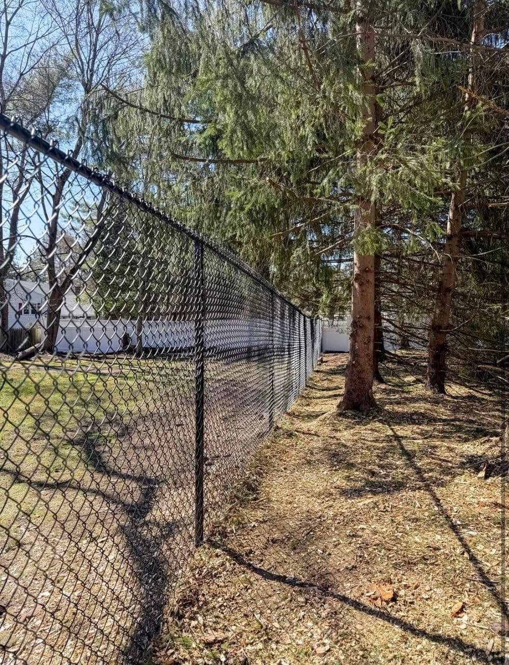 Gallery photos for 6ft Black Chain Link Fence Brings Privacy to Ridgewood Backyard: Image #1