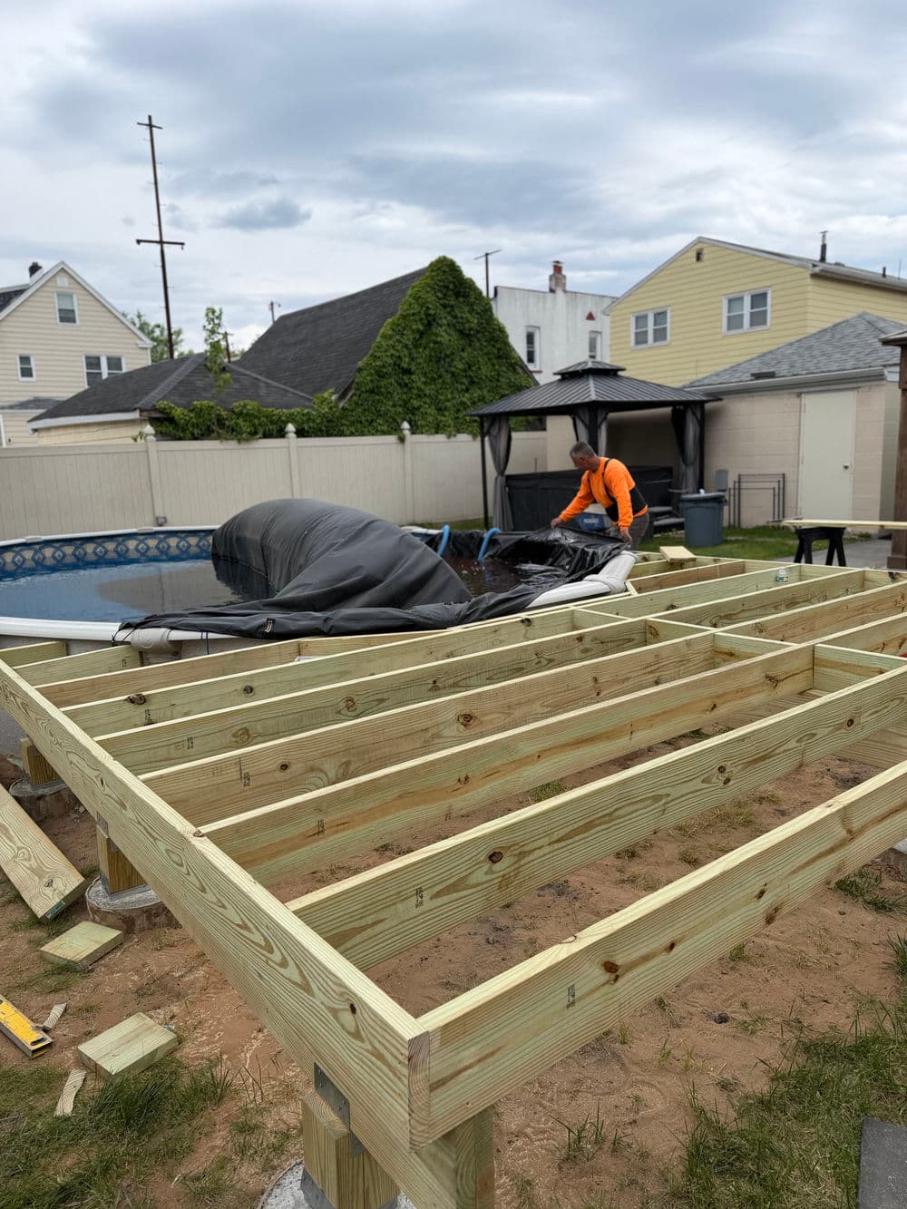 Gallery photos for Custom Composite Pool Deck Built in Secaucus NJ: Image #5