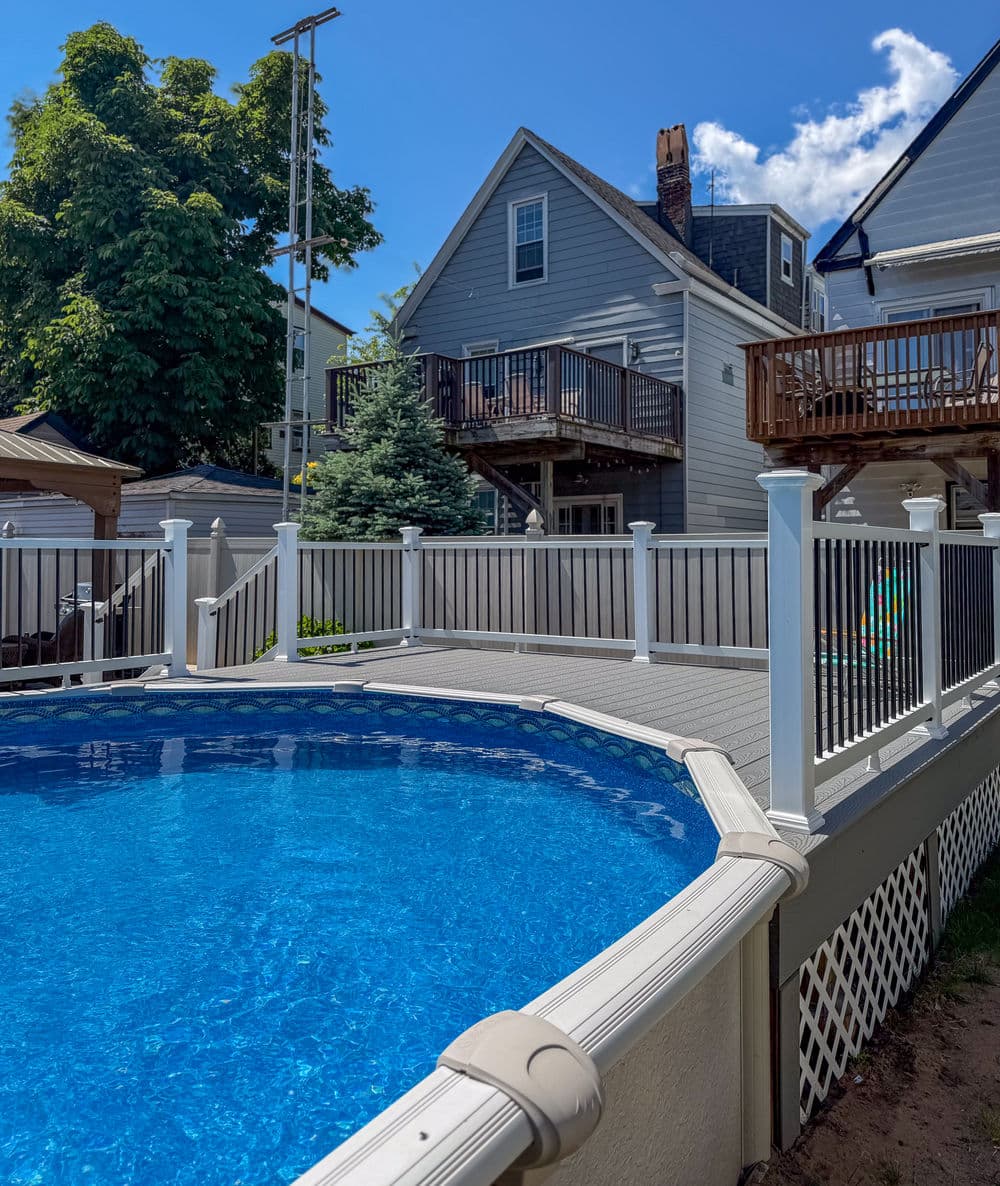 Gallery photos for Custom Composite Pool Deck Built in Secaucus NJ: Image #3