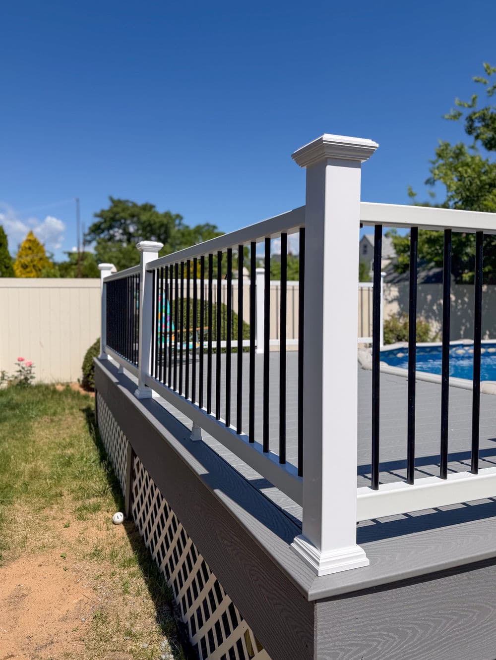 Gallery photos for Custom Composite Pool Deck Built in Secaucus NJ: Image #2
